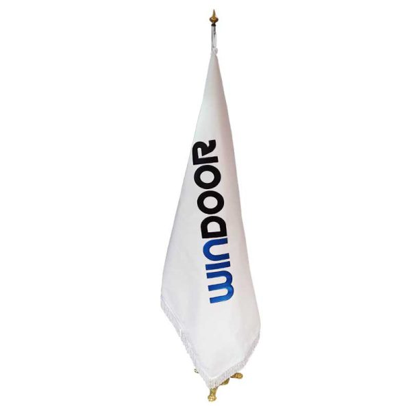 چاپ پرچم برجسته سفید مشکی